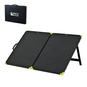 Rich Solar - 200 Watt 12V Portable Solar Panel Black Briefcase