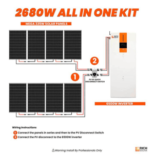 Rich Solar All In One Energy Storage System 2800W kit setup
