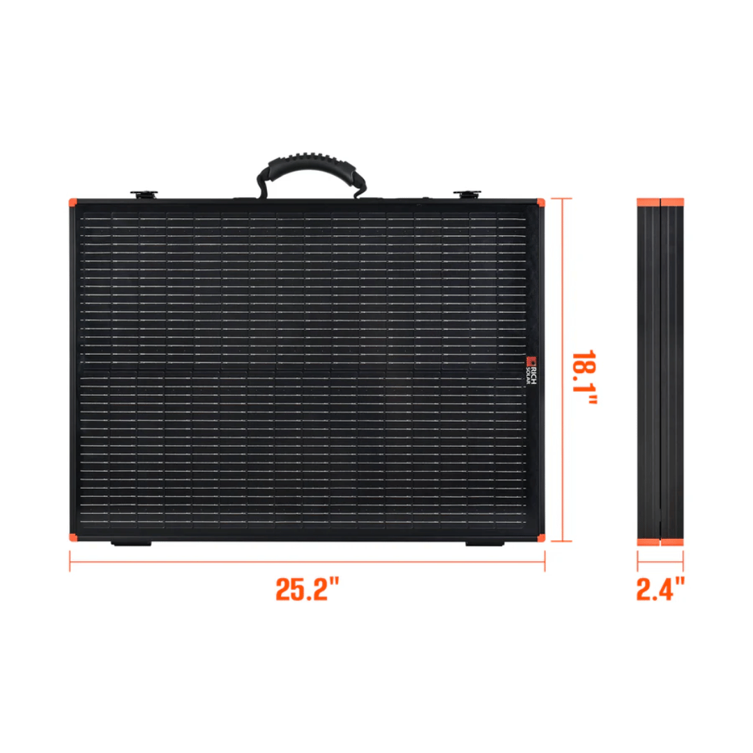Picture of Rich Solar - 100 Watt 12V Portable Solar Panel Briefcase Dimensions