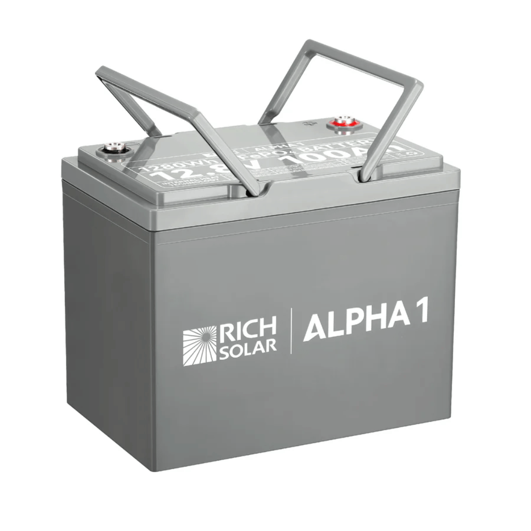 Picture of Rich Solar ALPHA 1 12V 100Ah LiFePO4 Lithium Iron Phosphate Battery Carrying Handles
