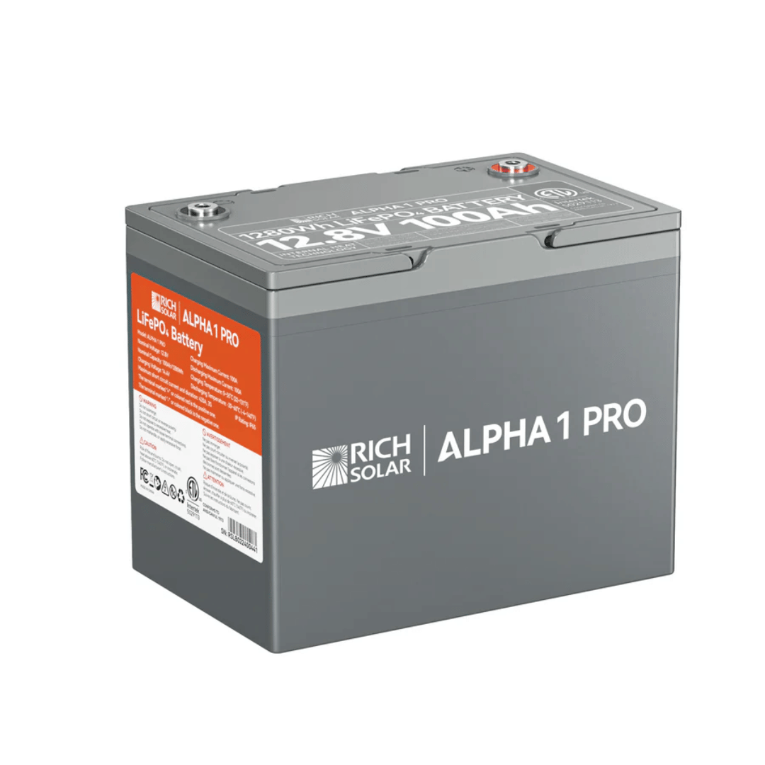 Picture of Rich Solar ALPHA 1 PRO 12V 100Ah LiFePO4 7000 Cycles