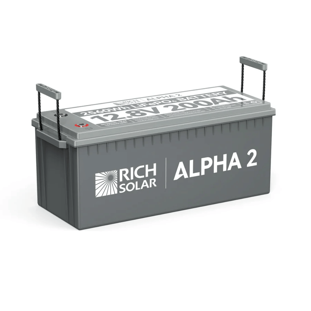 Picture of Rich Solar ALPHA 2 12V 200Ah LiFePO4 Lithium Iron Phosphate Battery Carry Handles