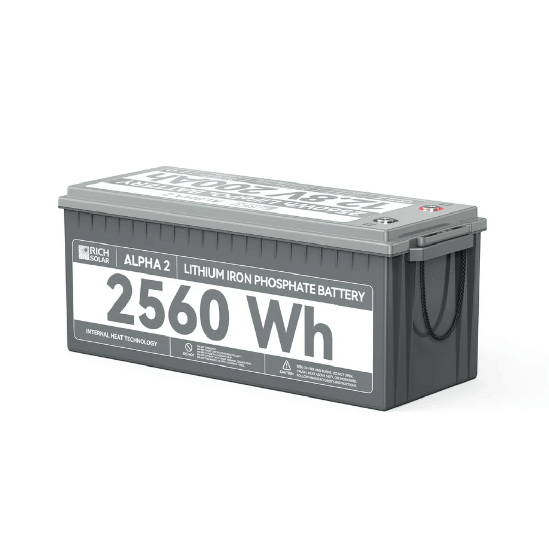 Picture of Rich Solar ALPHA 2 12V 200Ah LiFePO4 Lithium Iron Phosphate Battery Back 