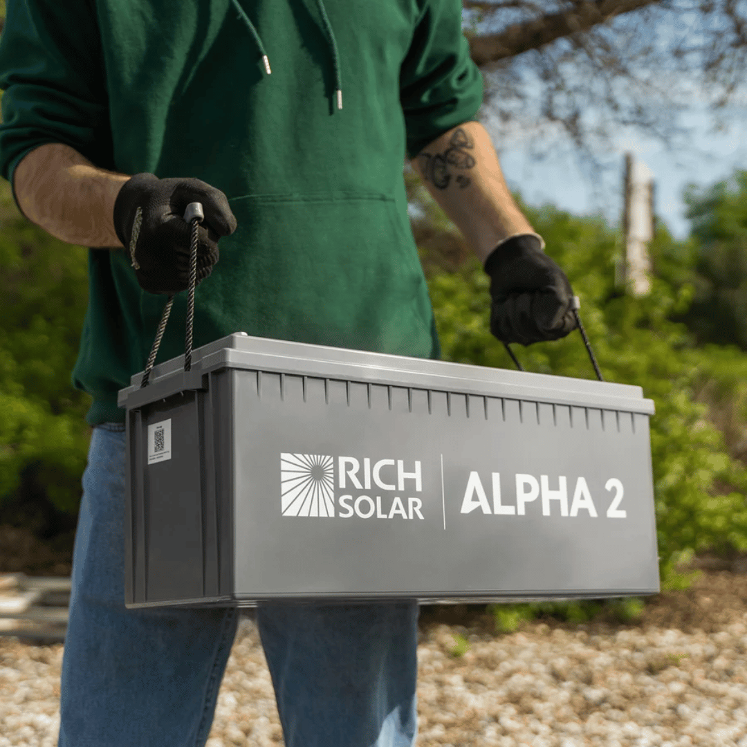 Picture of Rich Solar ALPHA 2 12V 200Ah LiFePO4 Lithium Iron Phosphate Battery Portability