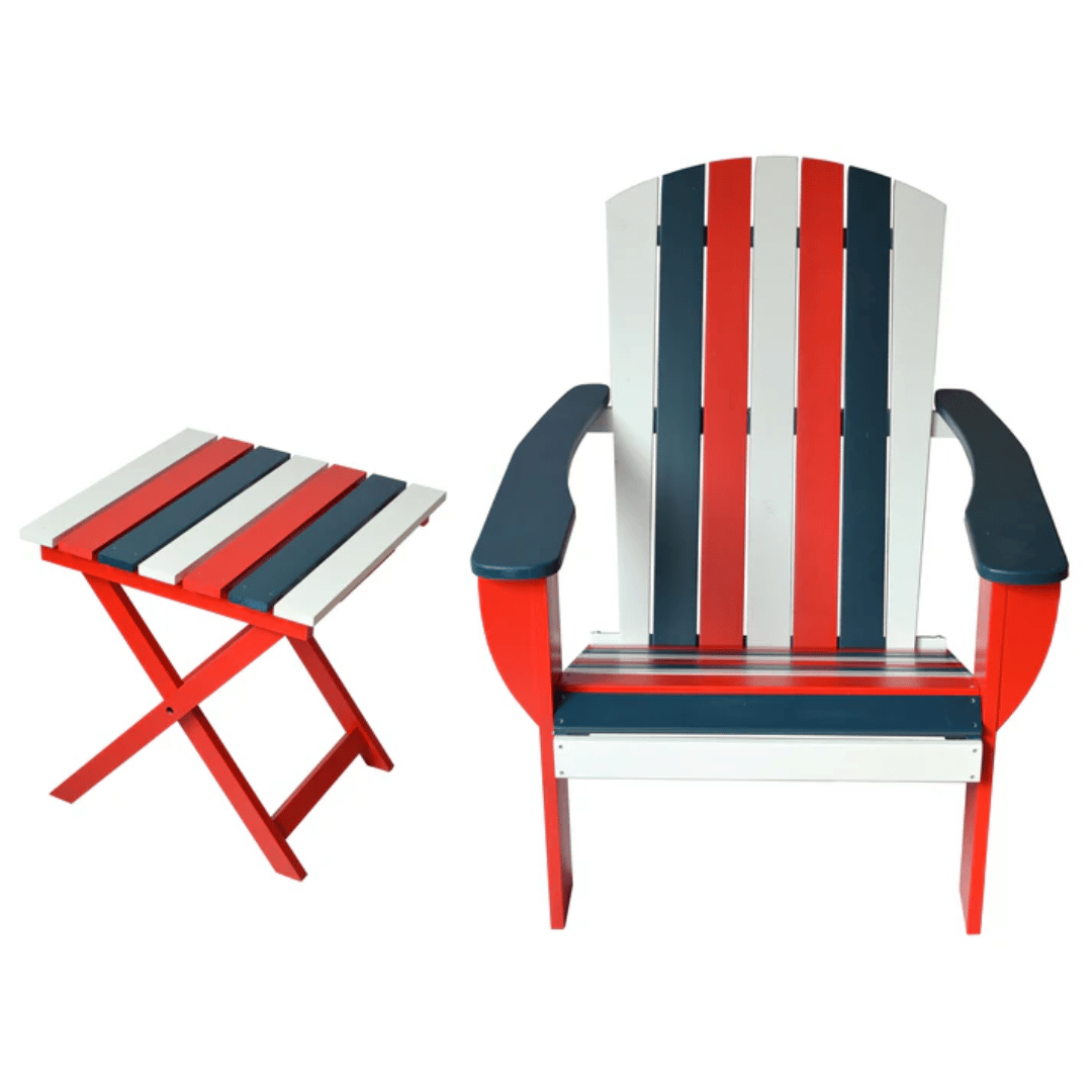 Riverstone Adirondack Chair with Matching Folding Table - Spirit Of America