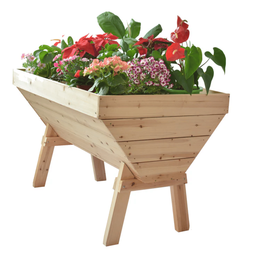 Riverstone EDEN Raised V-Shaped Garden Table With Plants