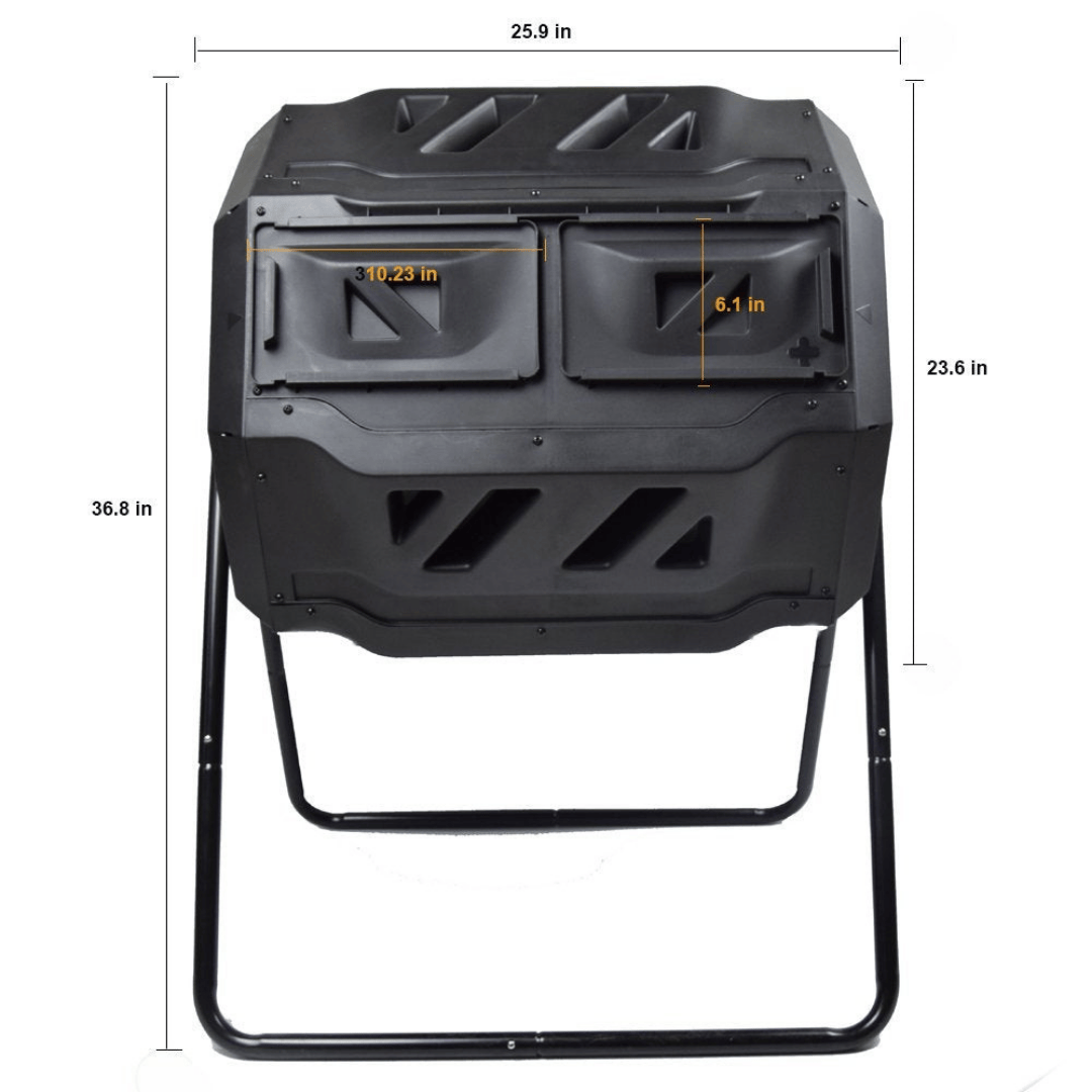 Riverstone Genesis 42 Gallon Compost Tumbler dimensions