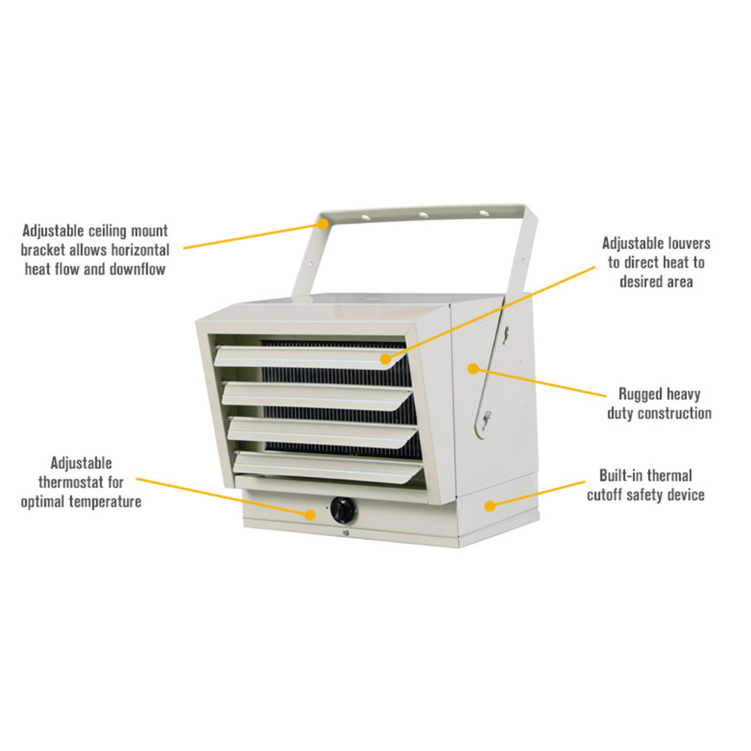 Riverstone Greenhouse &amp; Work Shop Heating System features