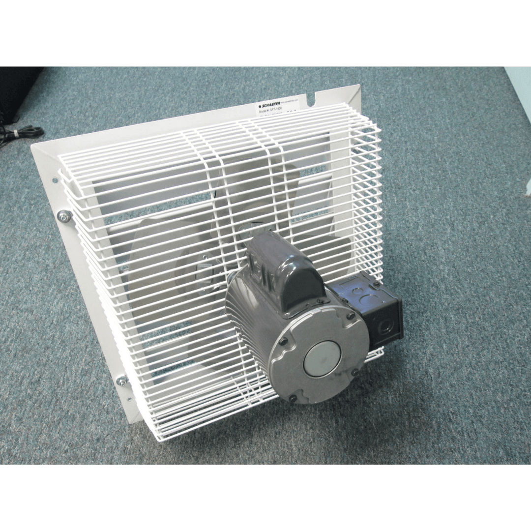 Riverstone Greenhouse and Small Building Exhaust Fan System back view