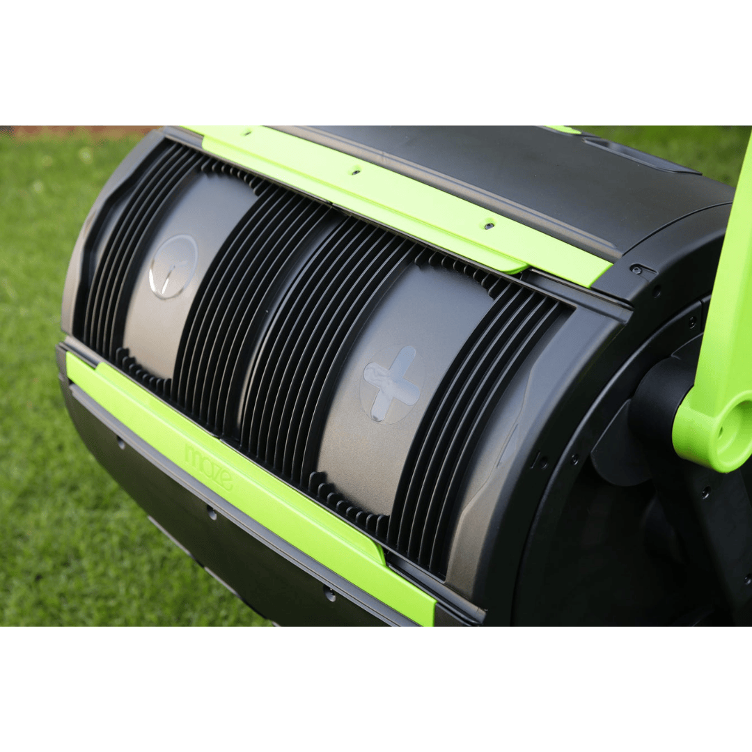 Riverstone Maze 65 Gallon Compost Tumbler doors