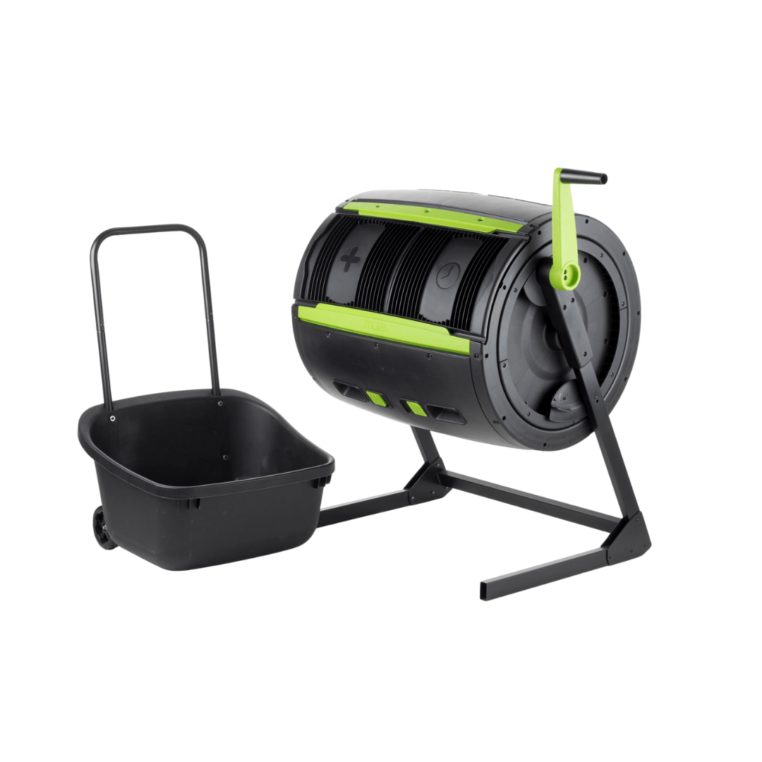 Riverstone Maze 65 Gallon Compost Tumbler with cart