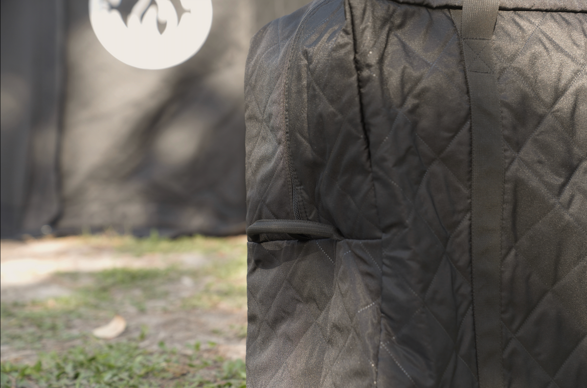 North Shore Sauna Stove Carrying Bag with Grass Floor Background