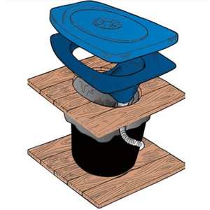 Picture of Separett Privy 500 Urine Separating Kit With Styrofoam Seat Setup