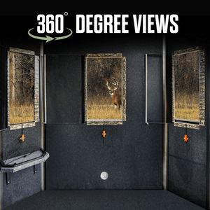 Shadow Hunter 6x6 Octagon Archery Blind 360 Degree Views