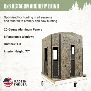 Shadow Hunter 6x6 Octagon Archery Blind - Features