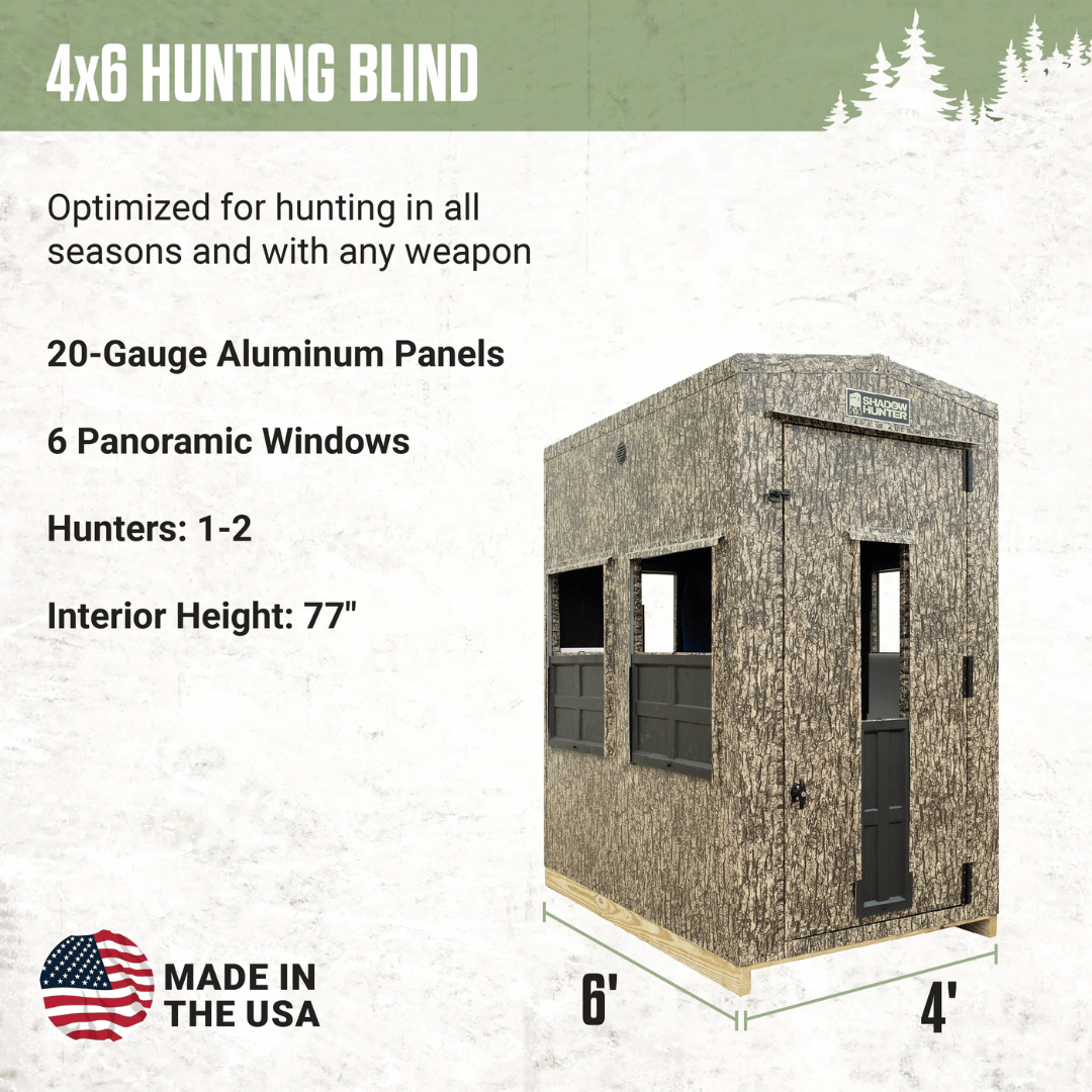 Shadow Hunter 4x6 Rectangle Combo Blind - Features