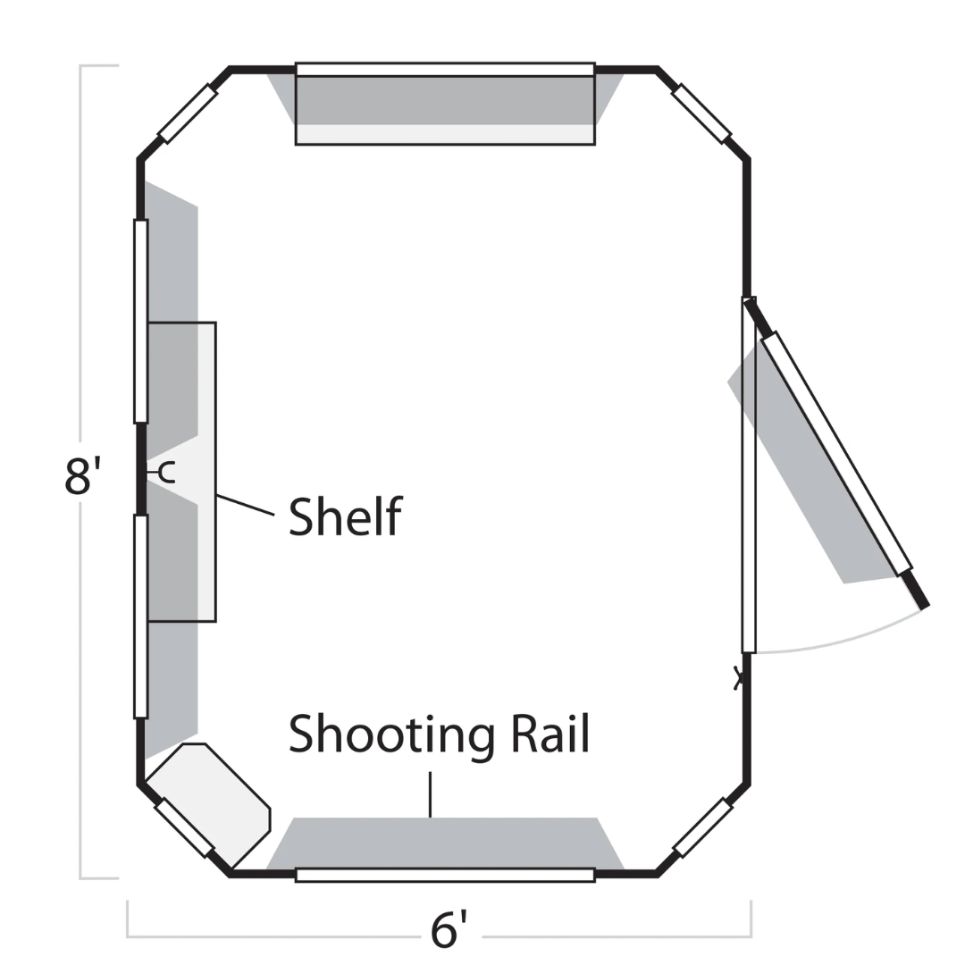 Shadow Hunter 6x8 Wheelchair-Friendly Blind - Dimensions