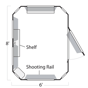 Shadow Hunter 6x8 Wheelchair-Friendly Blind - Dimensions