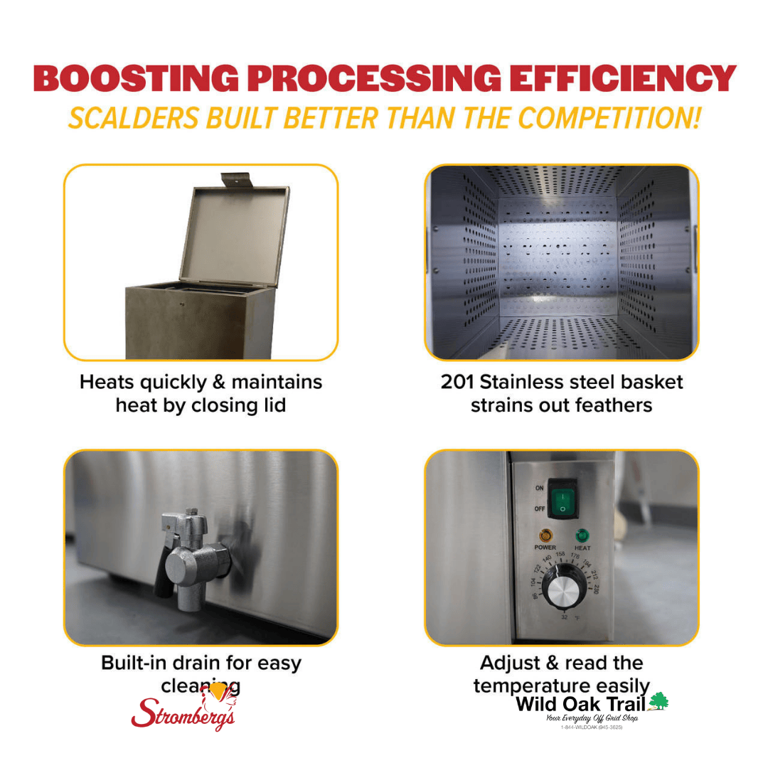 Stromberg&#39;s Electric Chicken Scalder features