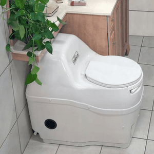 Picture of White Sun-Mar Compact Composting Toilet Installed