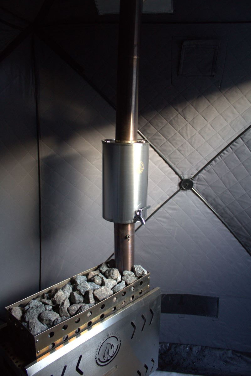 Picture of North Shore Sauna Tent Water Heater with Stove and Rocks