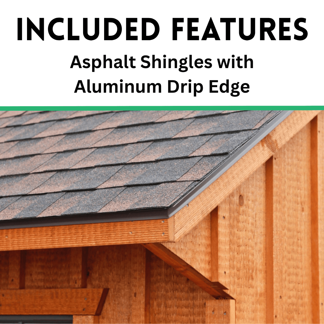 The Hen House Collection Included Asphalt Shingles with Aluminum Drip Edge