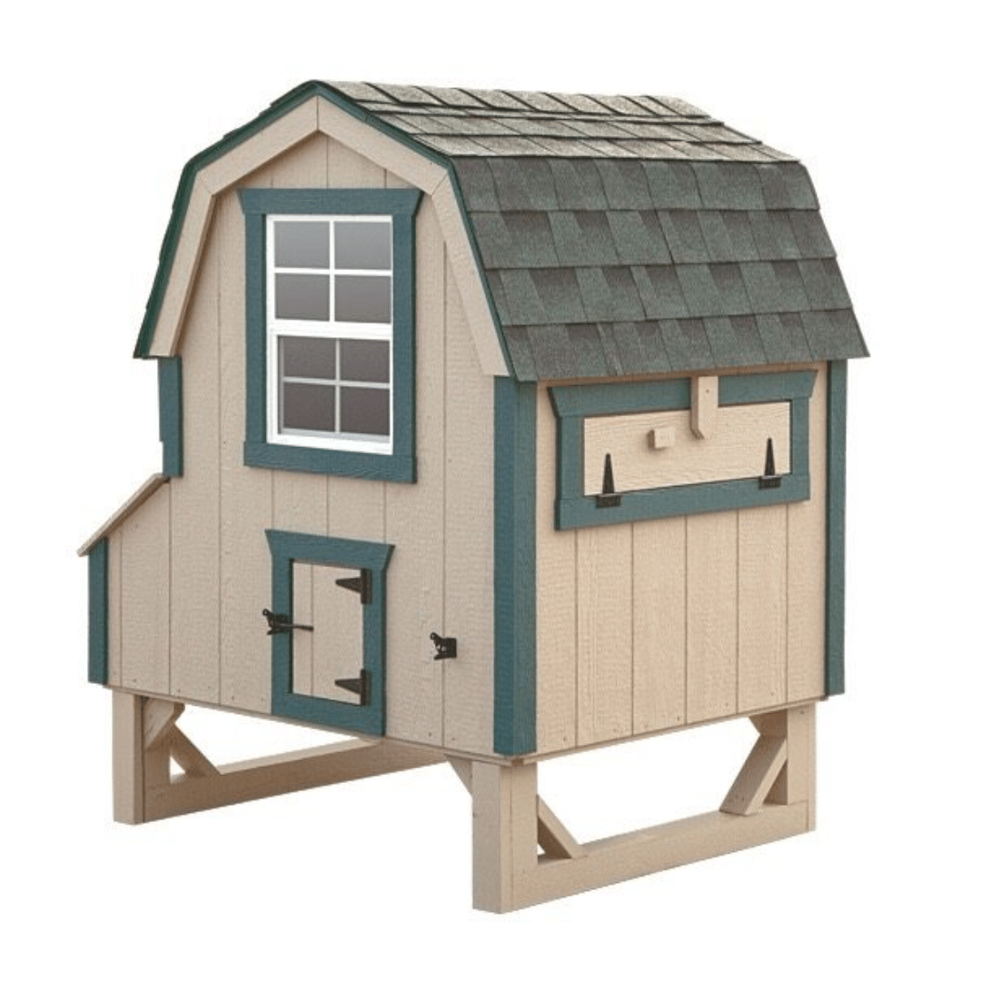 Backside Picture of the The Hen House Collection D44 The Dutch Chicken Coop