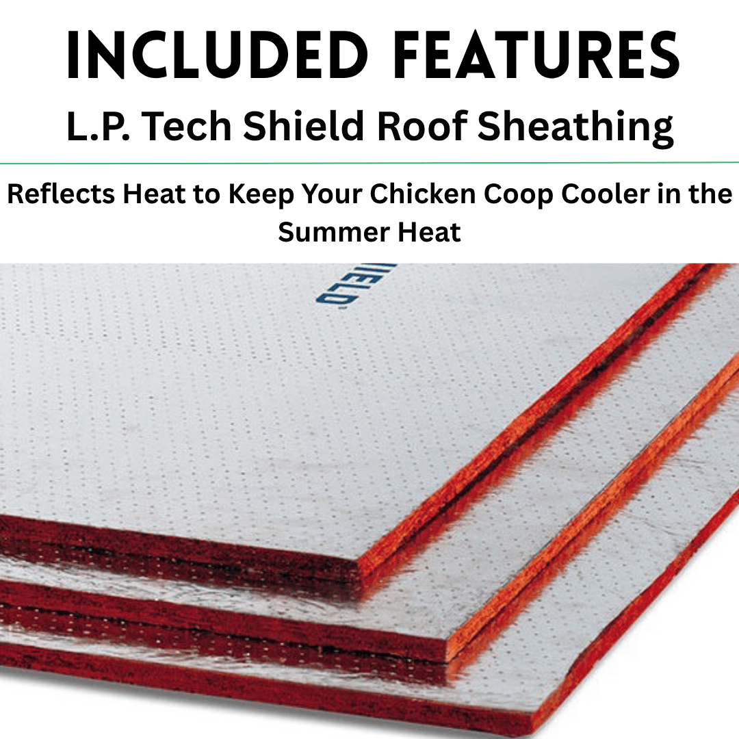 The Hen House Collection Included L.P. Tech Shield Roof Sheathing