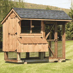 Picture of The Hen House Collection The Combination Q48C 4x8 Chicken Coop and Run with board and batten siding