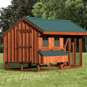 Picture of The Hen House Collection The Combination Q712C 7x12 Chicken Coop and Run with board and batten siding