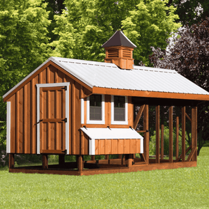 Picture of The Hen House Collection The Combination Q716C 7x16 Chicken Coop and Run with board and batten siding