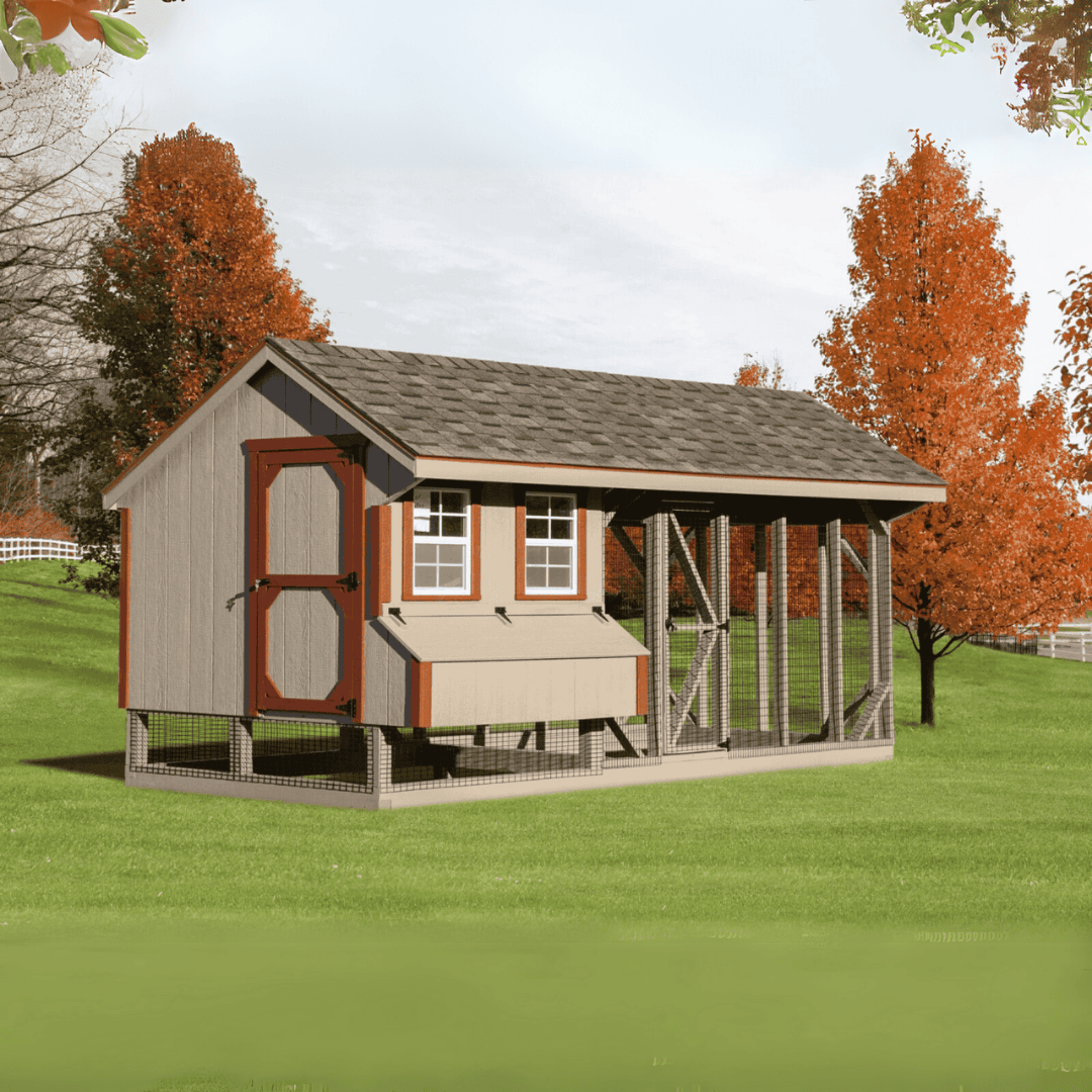Picture of The Hen House Collection The Combination Q716C 7x16 Chicken Coop and Run