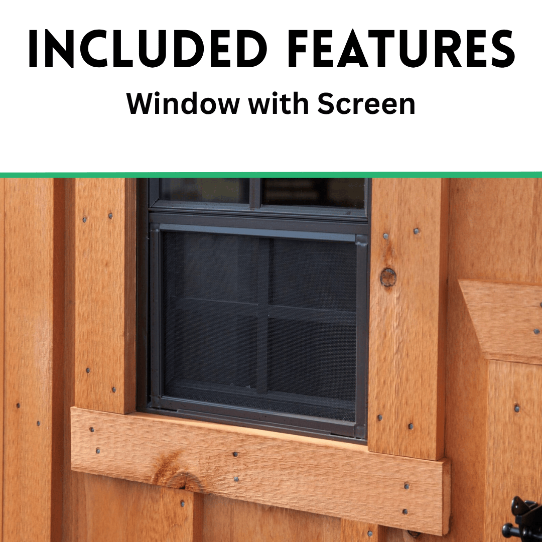 The Hen House Collection Included Window with Screen