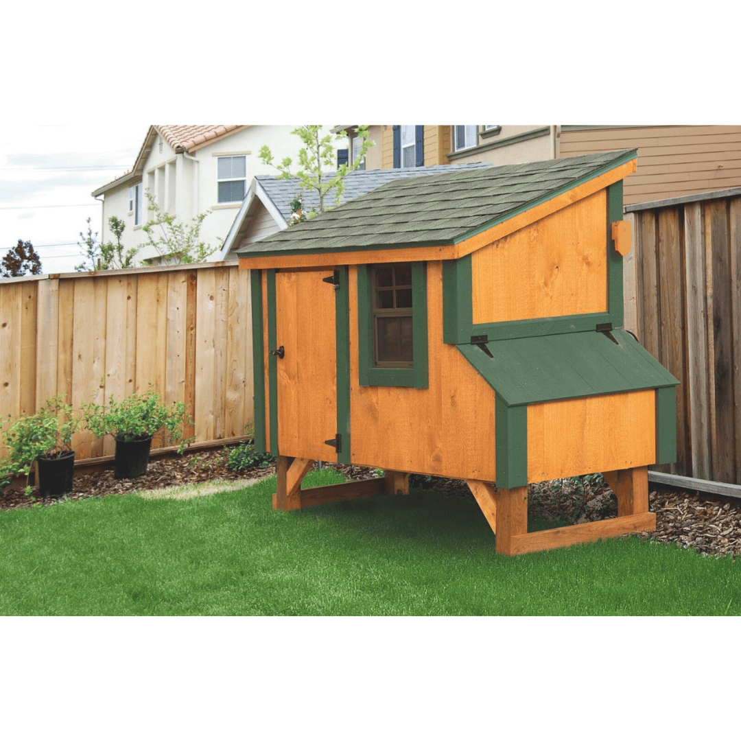 The hen house collection L35 Lean-to 3x5 chicken coop with board and batten siding