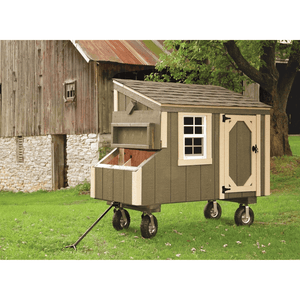 The hen house collection L35 Lean-to 3x5 chicken coop with duratemp siding and optional wheels