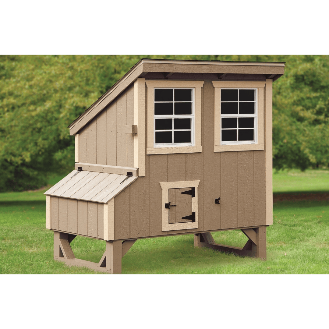The hen house collection L45 Lean-to 4x5 chicken coop with duratemp siding