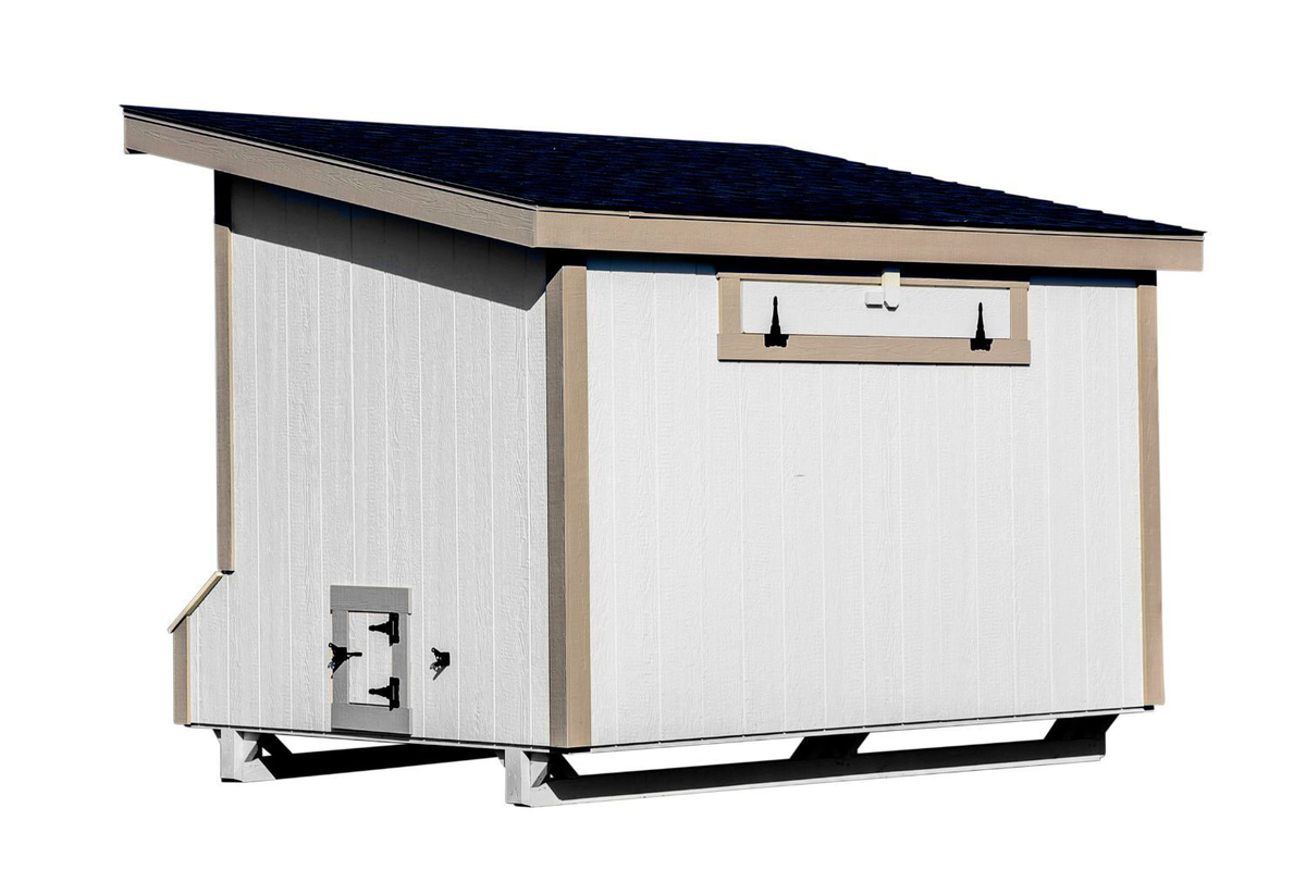 The hen house collection L710 Lean-to 7x10 chicken coop back view