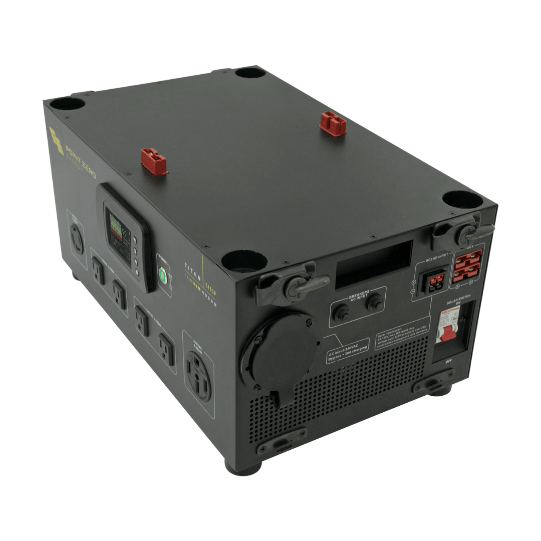 Picture of the Titan 240SP  Solar Generator by Point Zero Energy Module&#39;s top right side view