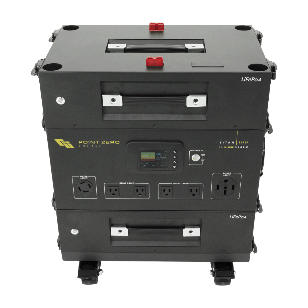 Picture of the Titan 240SP  Solar Generator by Point Zero Energy Module with 2 batteries