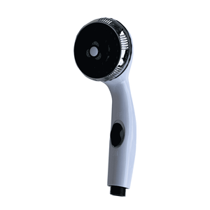 side view picture of Eccotemp white shower head