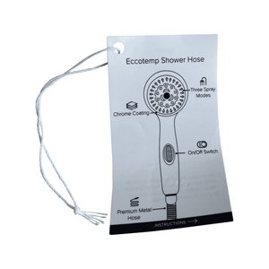 picture of Eccotemp white shower head set tag