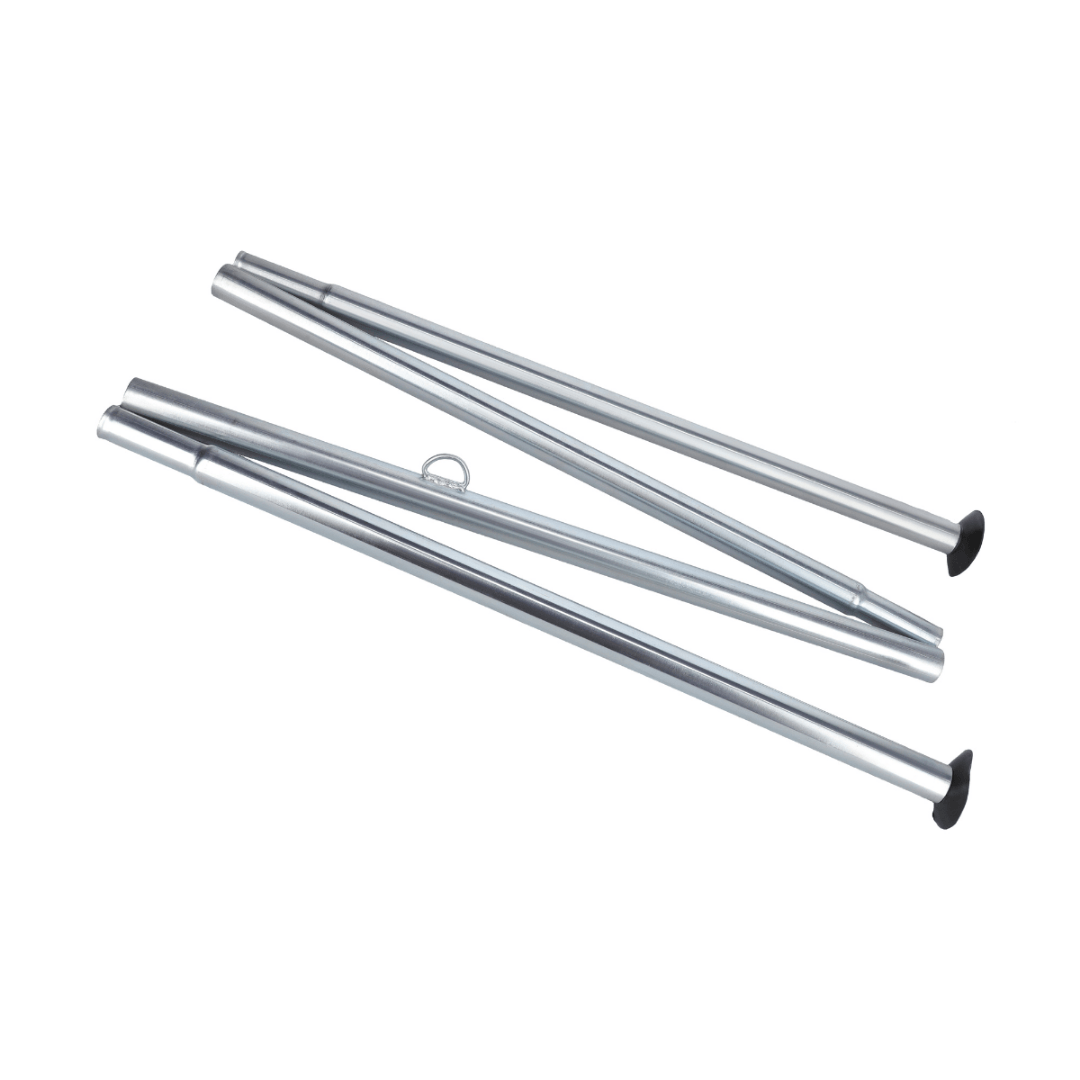 White Duck Outdoors Avalon Replacement Tent Poles - Center Pole tilted left facing and slightly opened