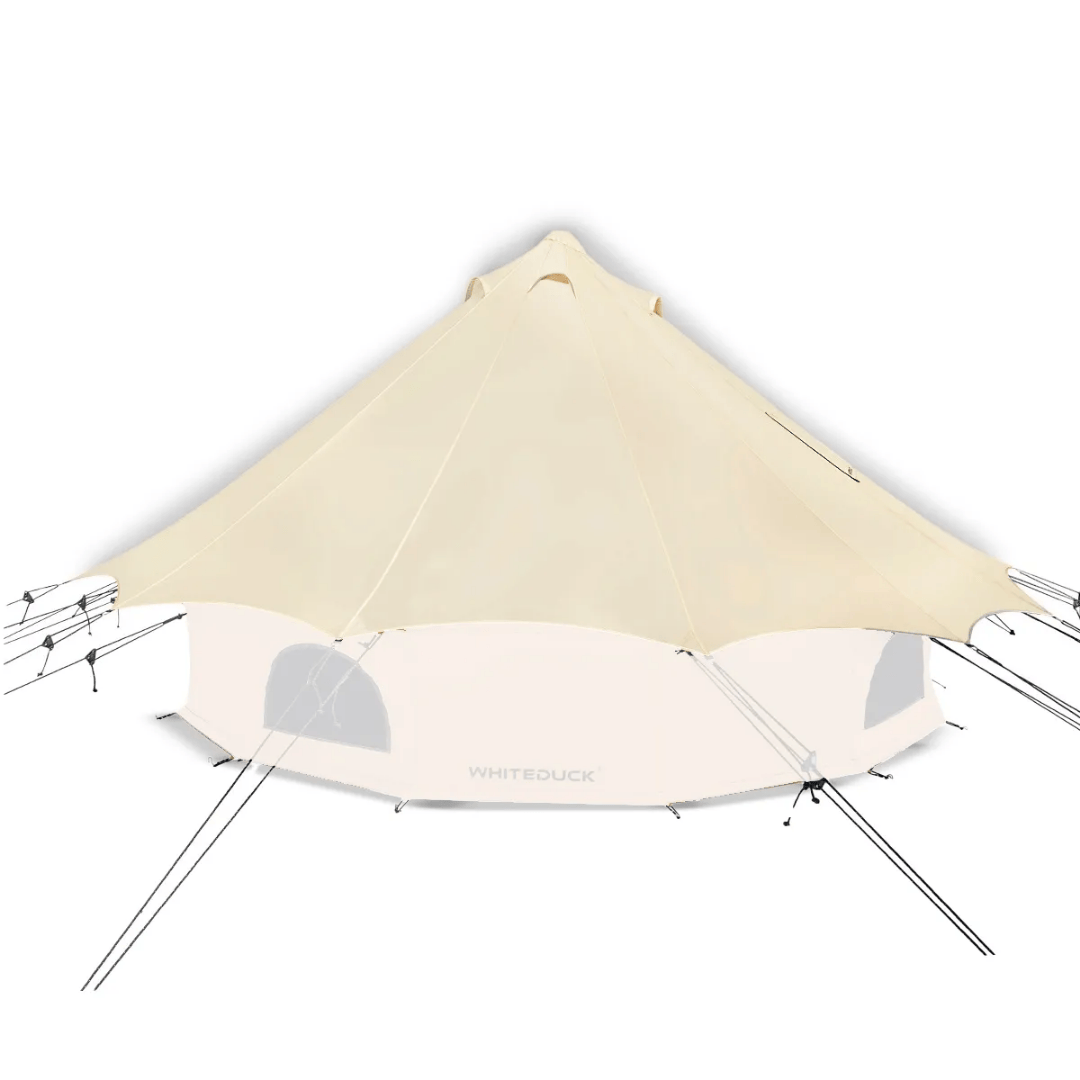 White Duck Outdoors Bell Tent Rain Fly Sheet White Fully Open