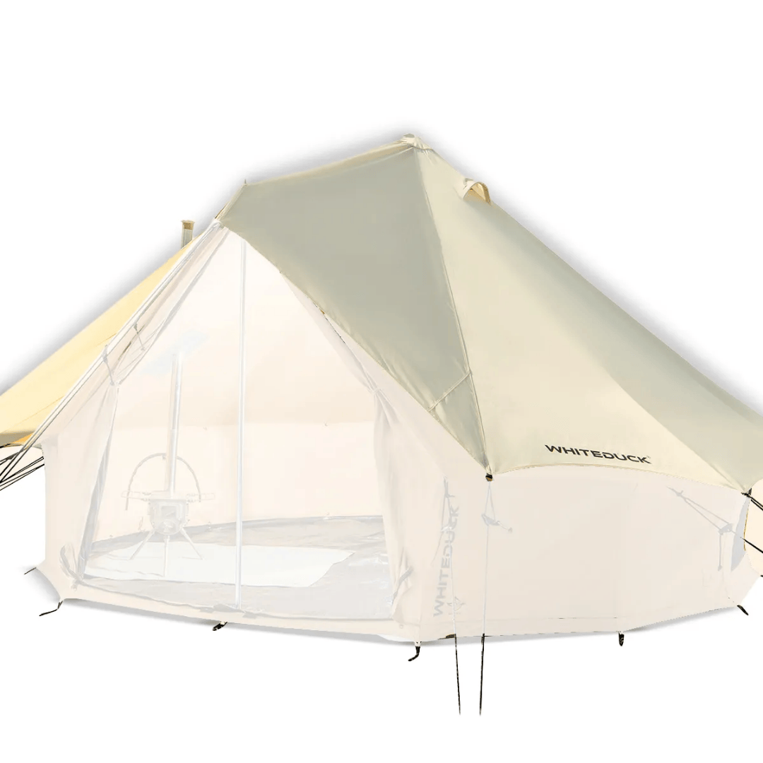 White Duck Outdoors Bell Tent Rain Fly Sheet White Side View