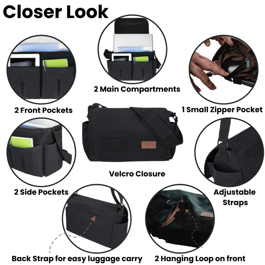 White Duck Outdoors Filios Messenger Bag features