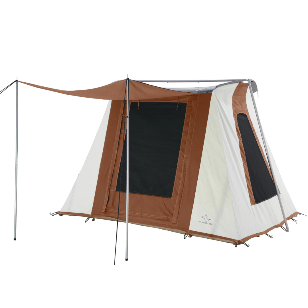 White Duck 7&#39;x9&#39; Prota Canvas Cabin Tent  Deluxe, Desert Red