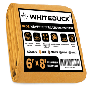 White Duck Cotton Canvas Tarp 6’ x 8’  Tan