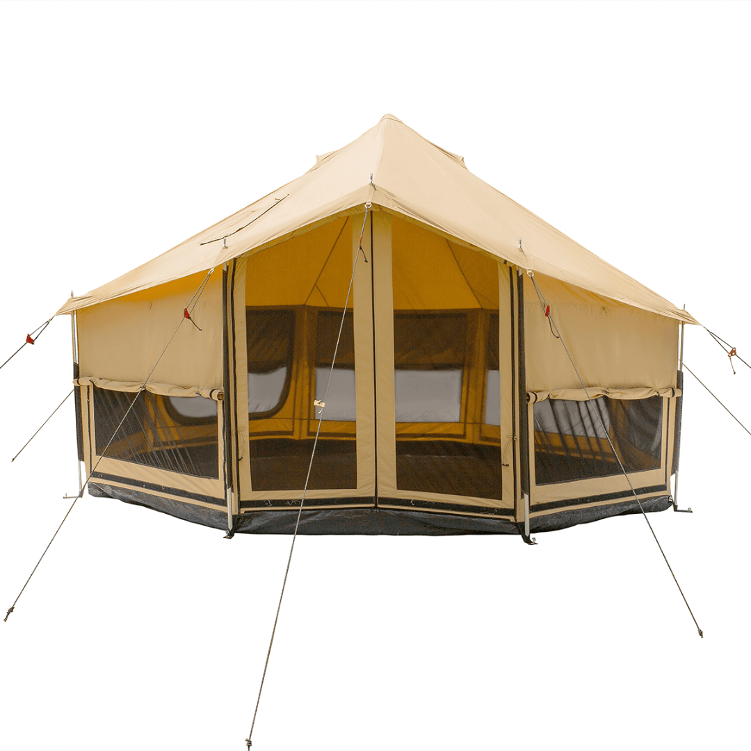 small camping tent White Duck Outdoors 14' Altimus Bell Tent Water Repellent