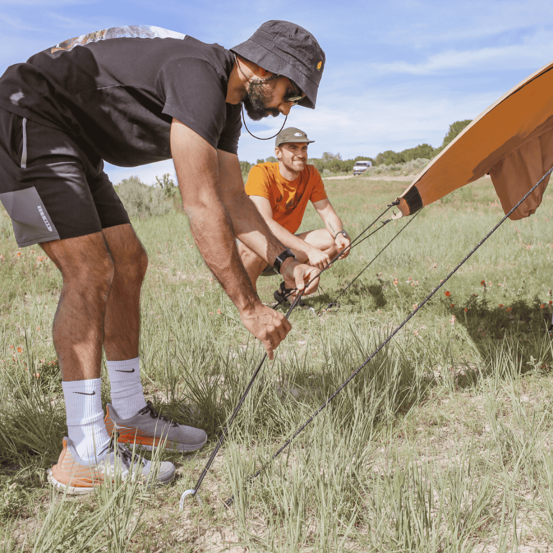White Duck Outdoors Altimus Bell Tent being set up