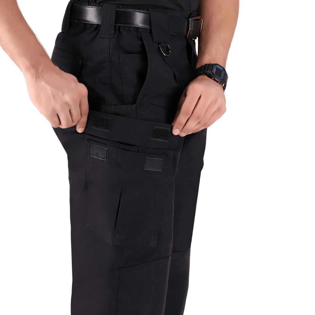 White Duck Outdoors Aztec Tactical Pants black opened pocket close up